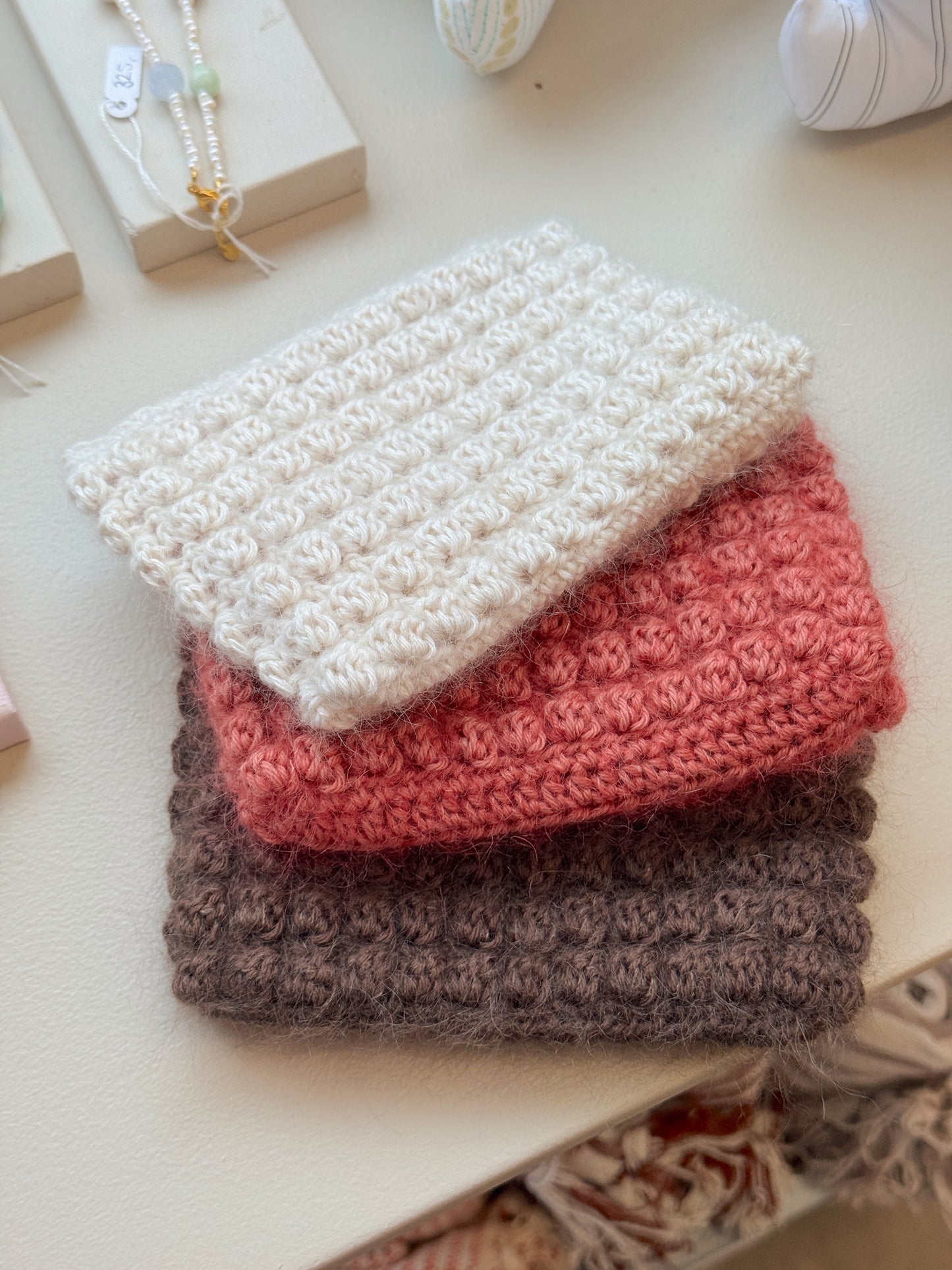 Bubble Clutch, lille | Offwhite