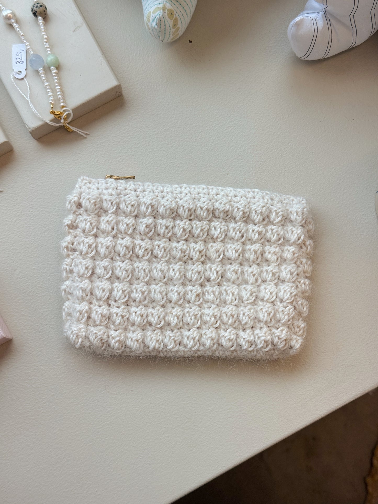 Bubble Clutch, lille | Offwhite