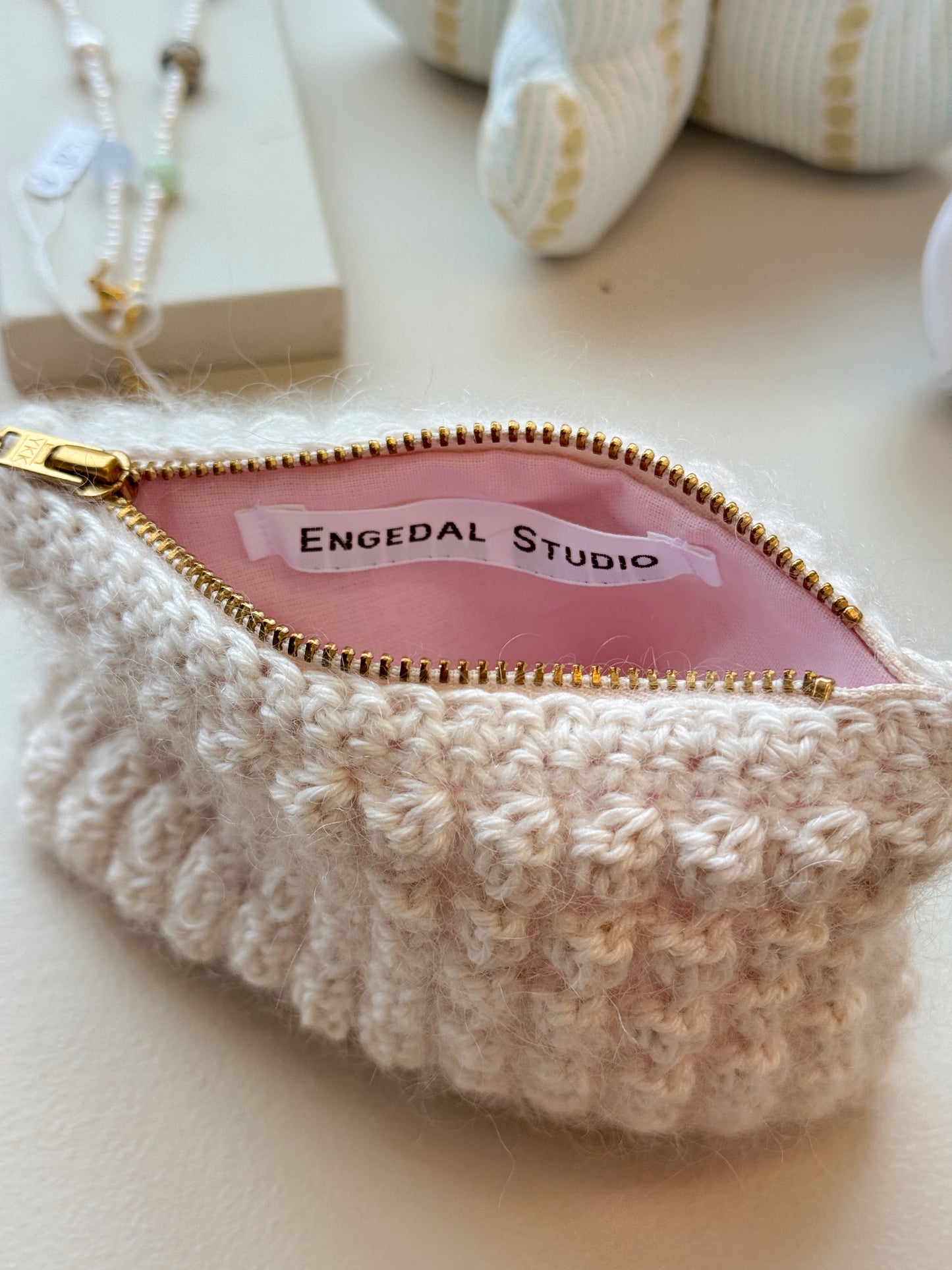 Bubble Clutch, lille | Offwhite