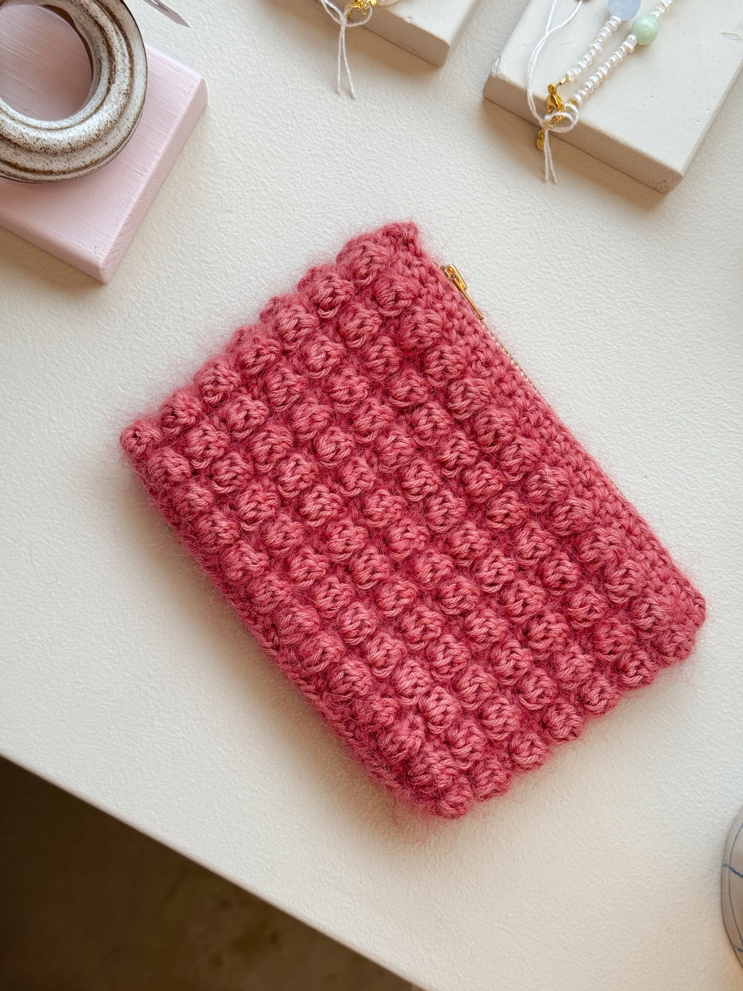 Bubble Clutch, lille | Pink