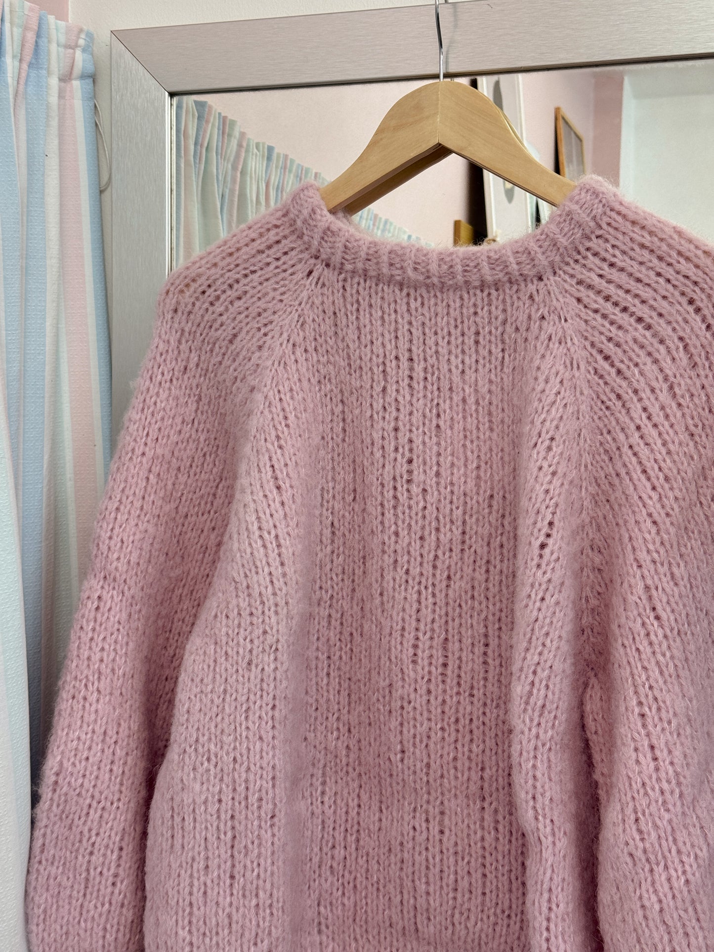Long-sleeved knit sweater | Alpaca/Silk