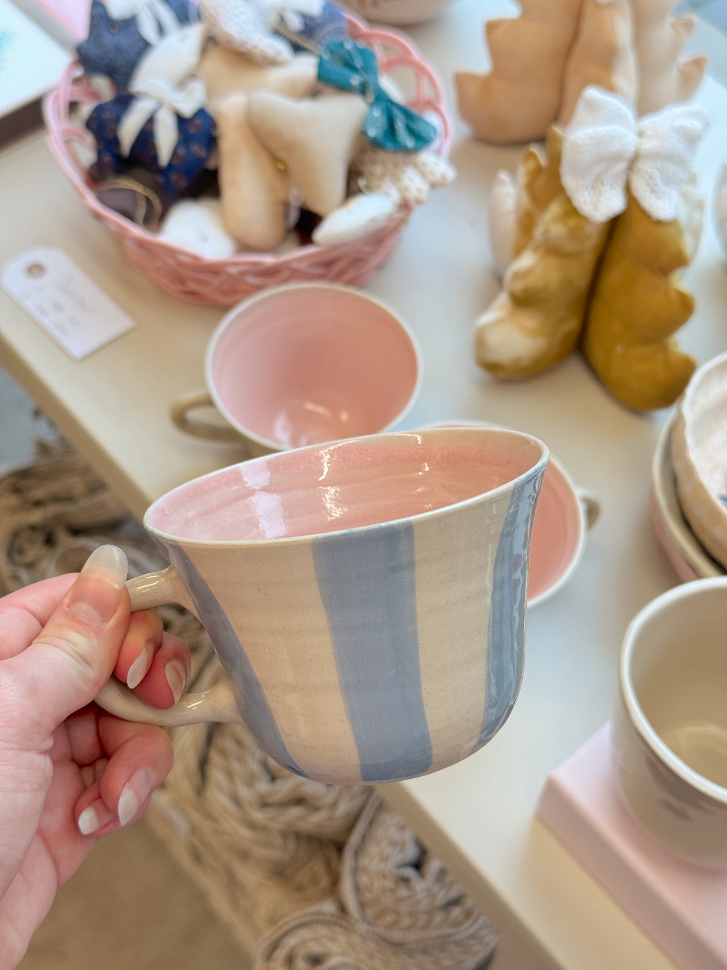 Kop m. hank | Blå striber