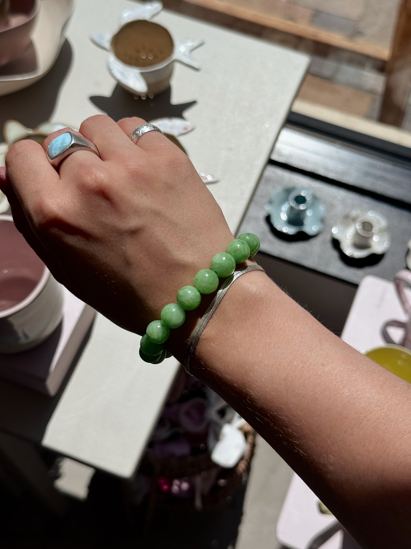 Bracelet with natural stones | Purple