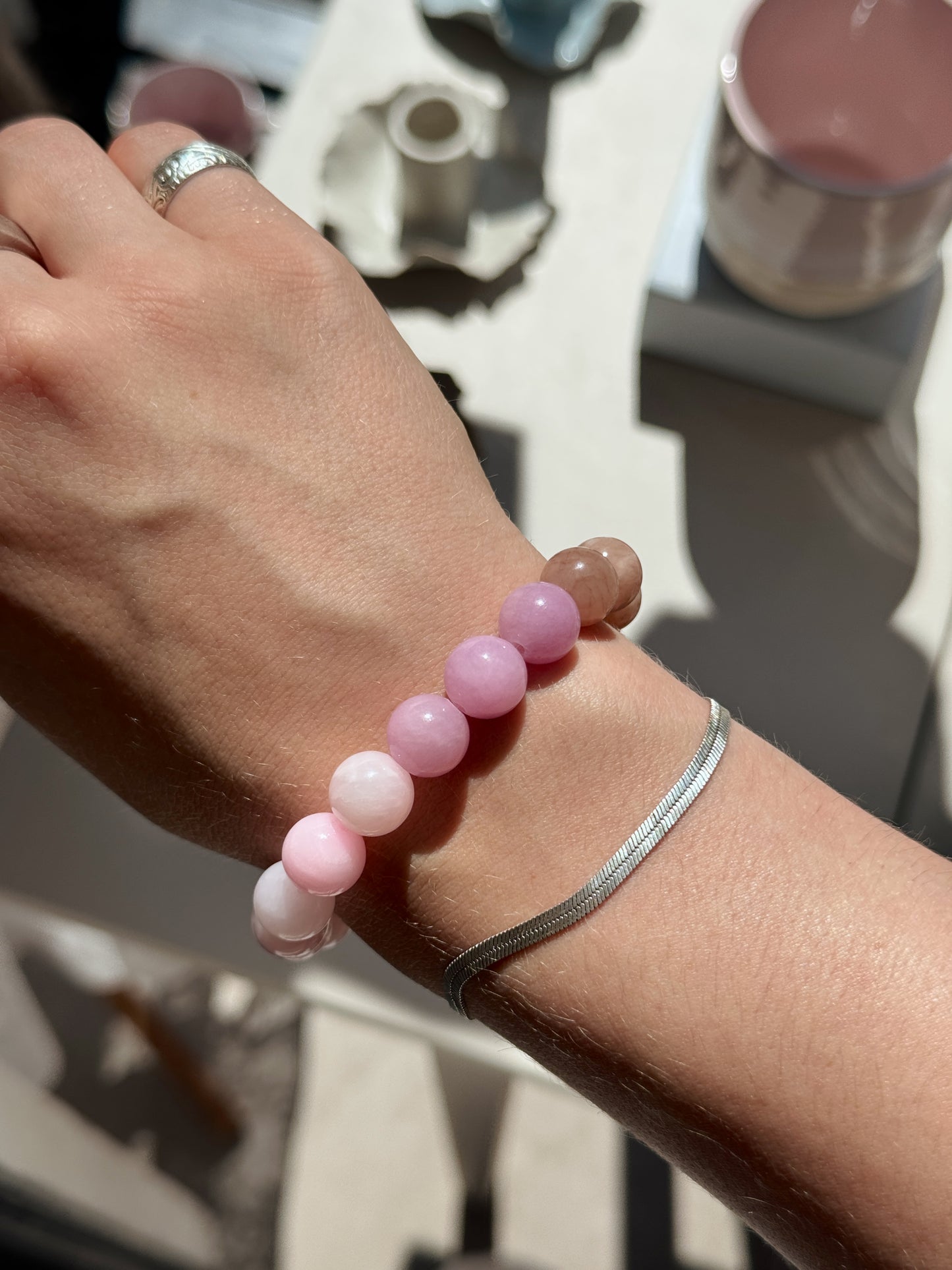 Armbånd m. natursten | Multi