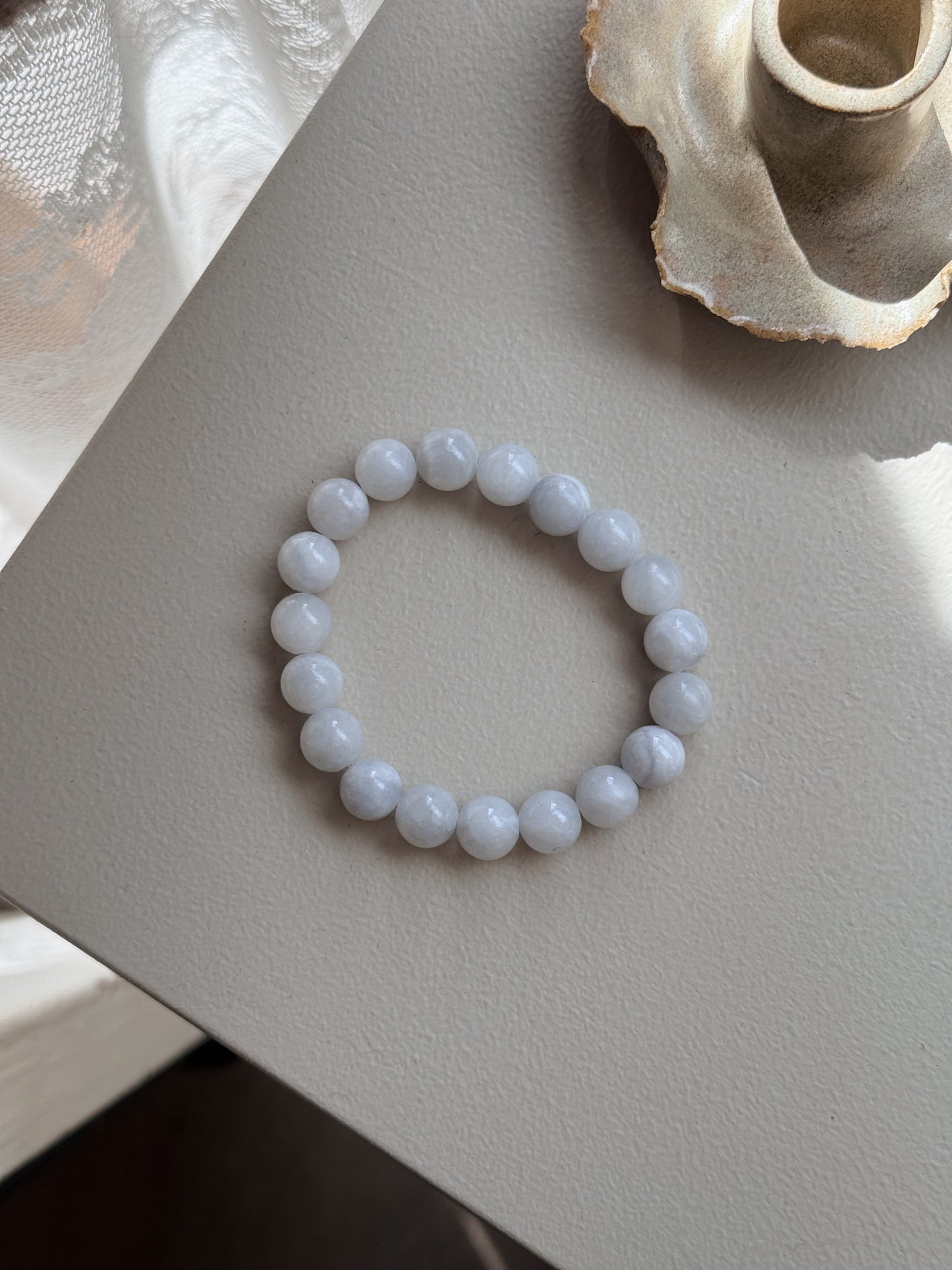 Armbånd m. natursten | Grå