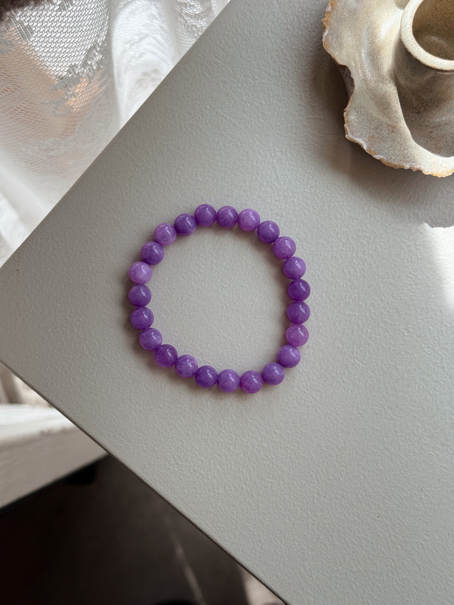 Armbånd m. natursten | Lilla
