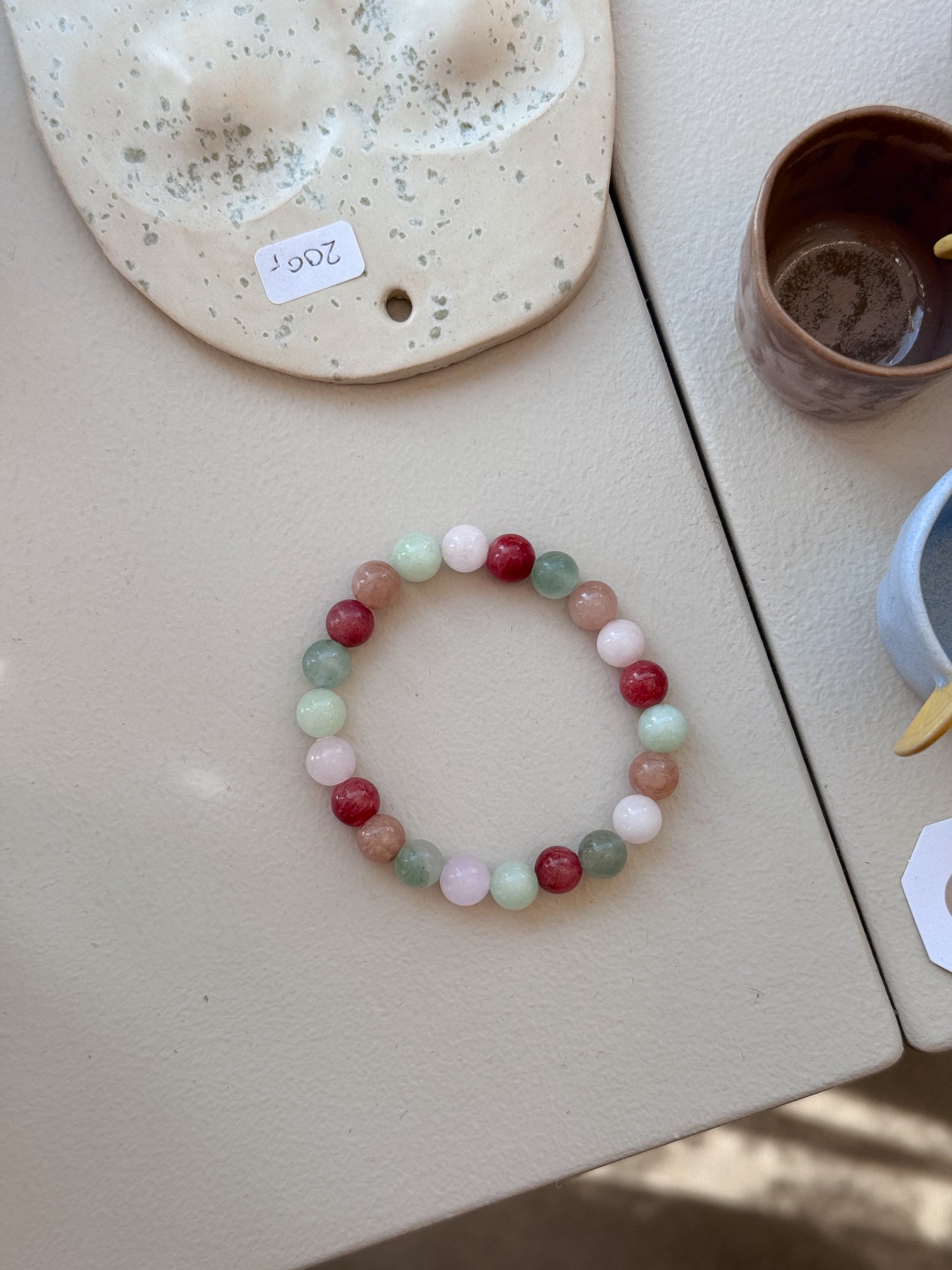 Armbånd m. natursten | Multi