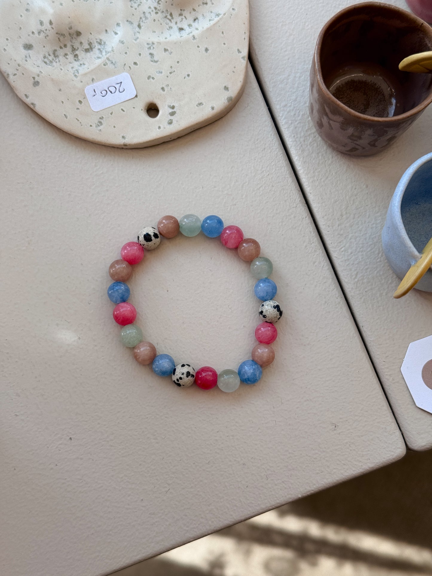 Armbånd m. natursten | Multi