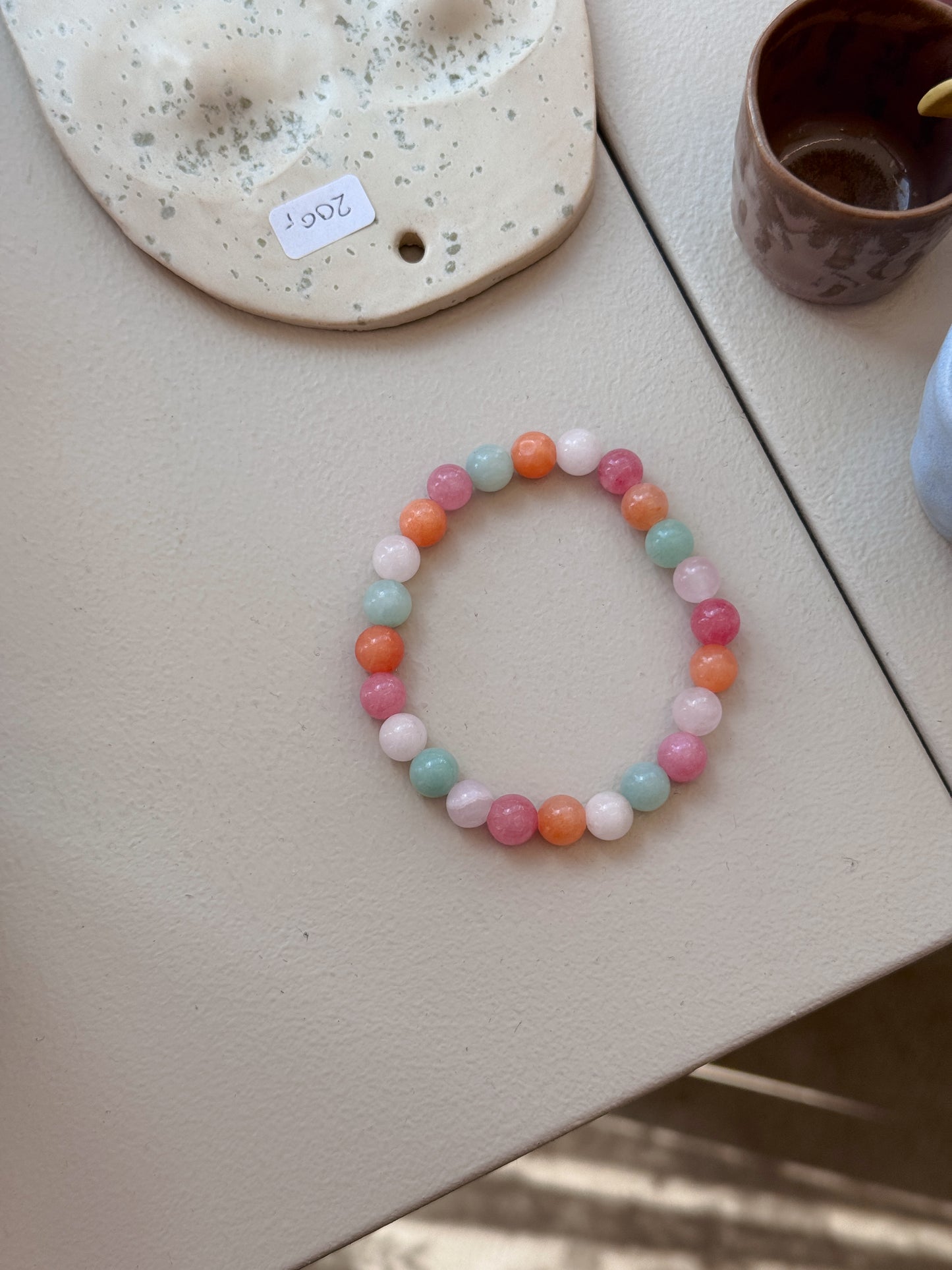 Armbånd m. natursten | Multi