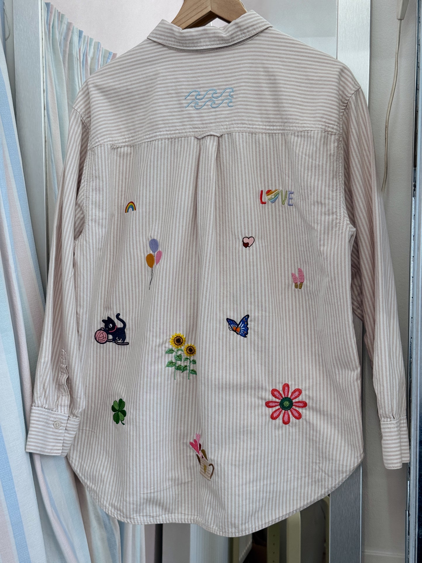 Skjorte m. broderi | Medium