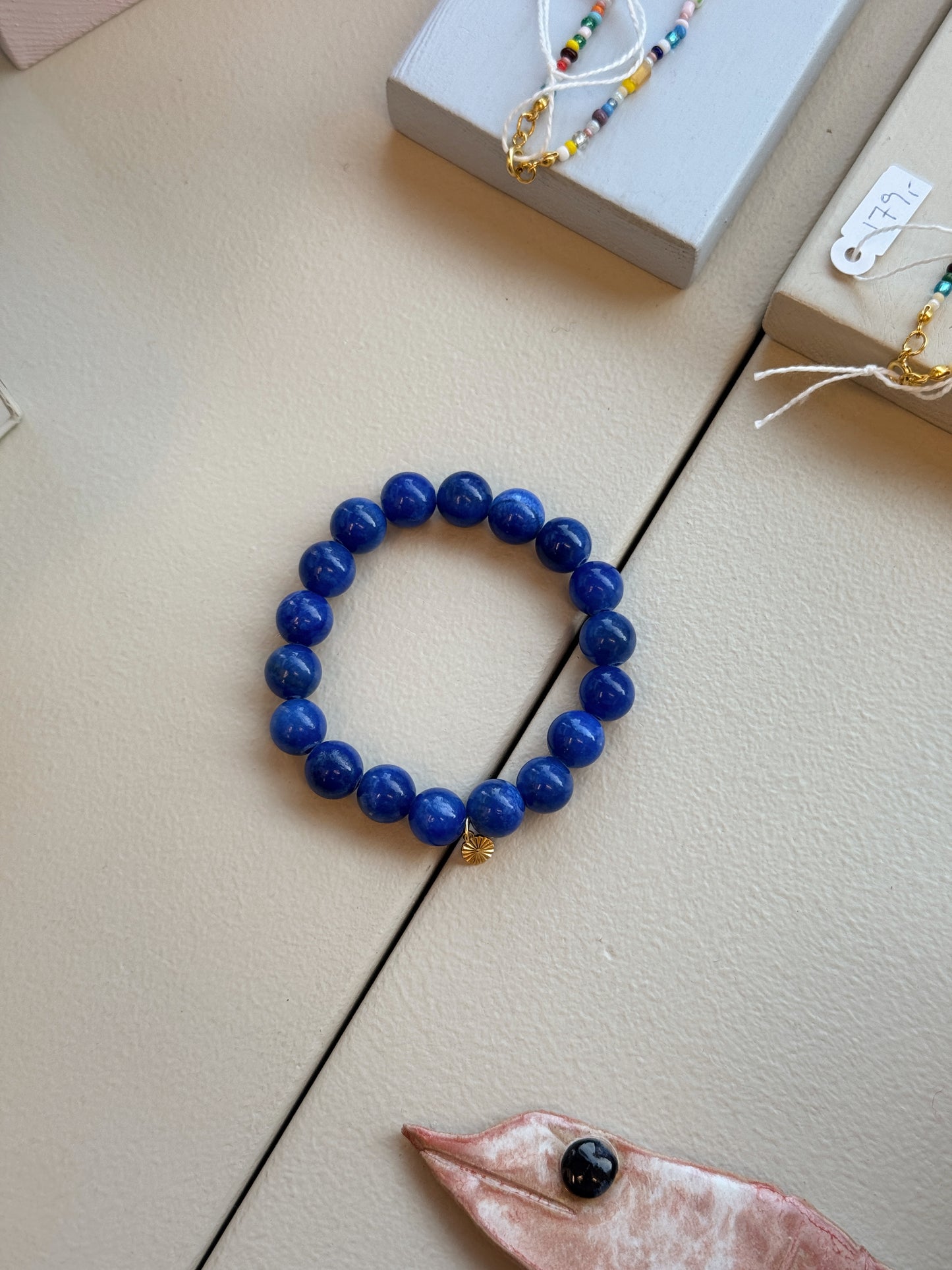 Armbånd m. natursten | Kobolt