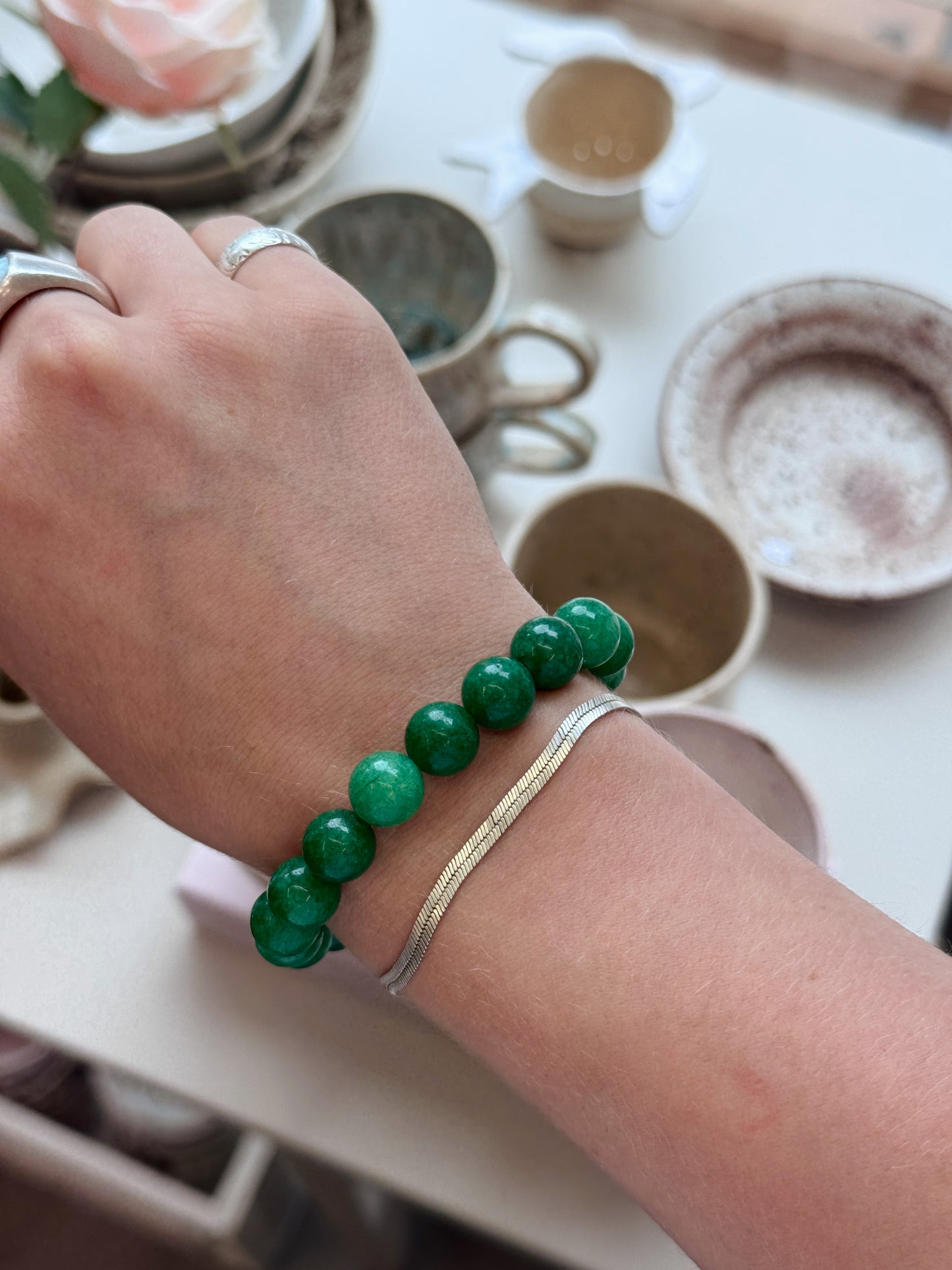 Bracelet with natural stones | Purple