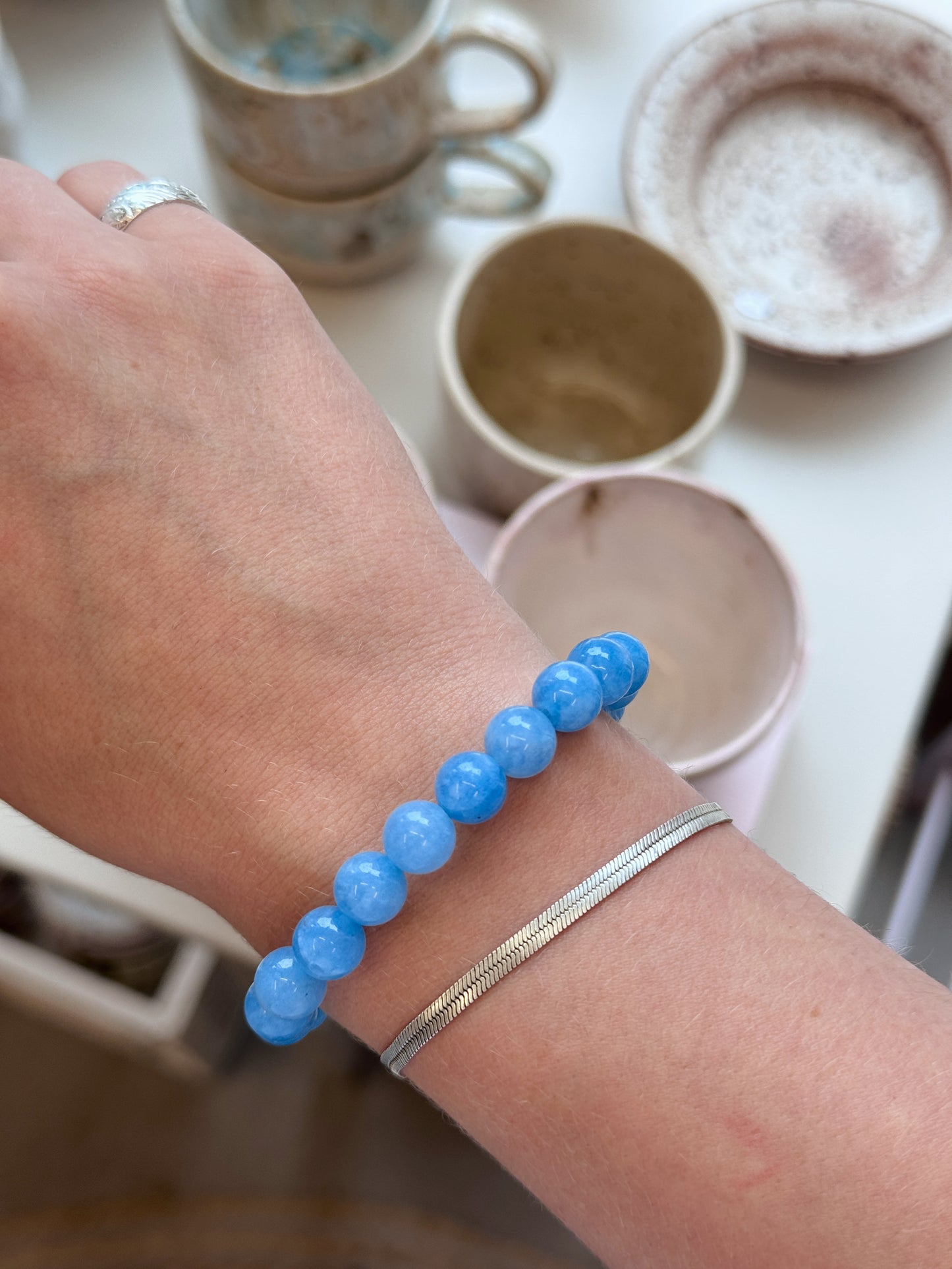 Bracelet with natural stones | Purple