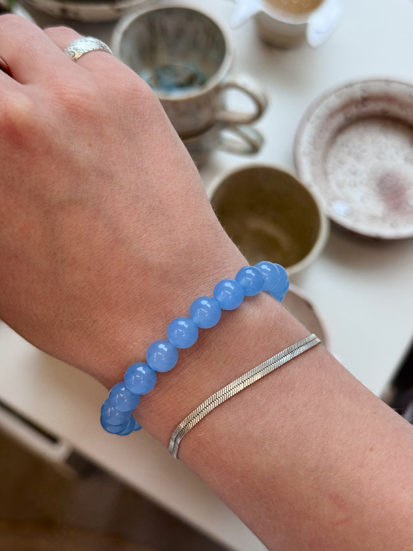 Bracelet with natural stones | Purple