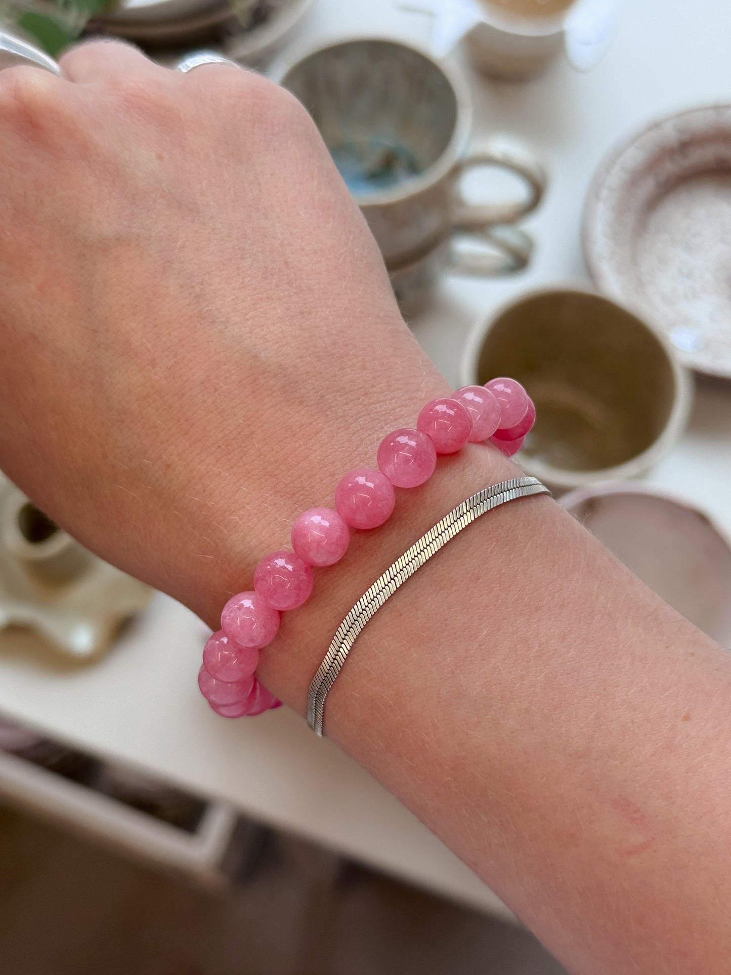 Bracelet with natural stones | Purple