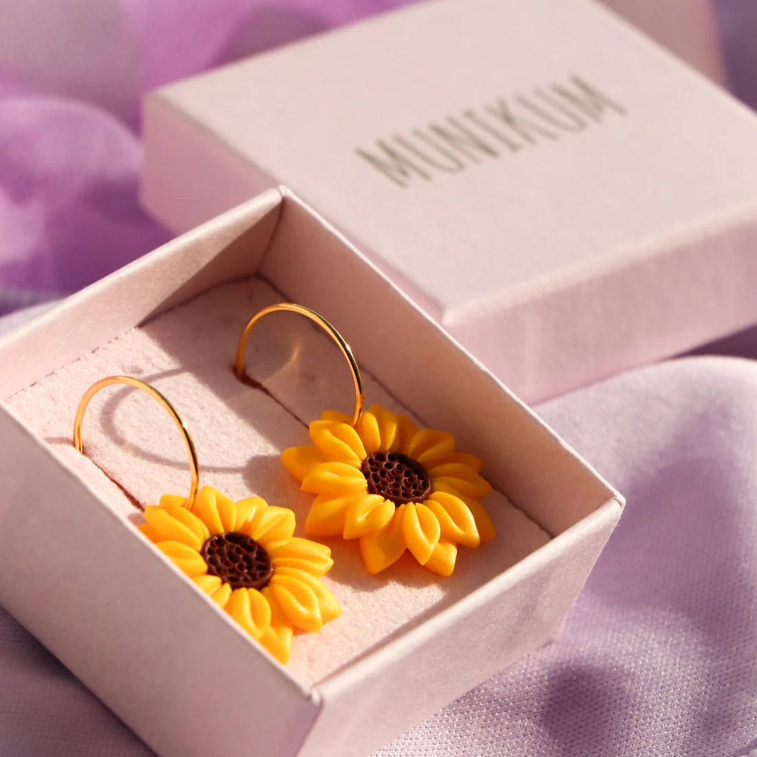 Solsikke hoops | Forgyldt sterlingsølv