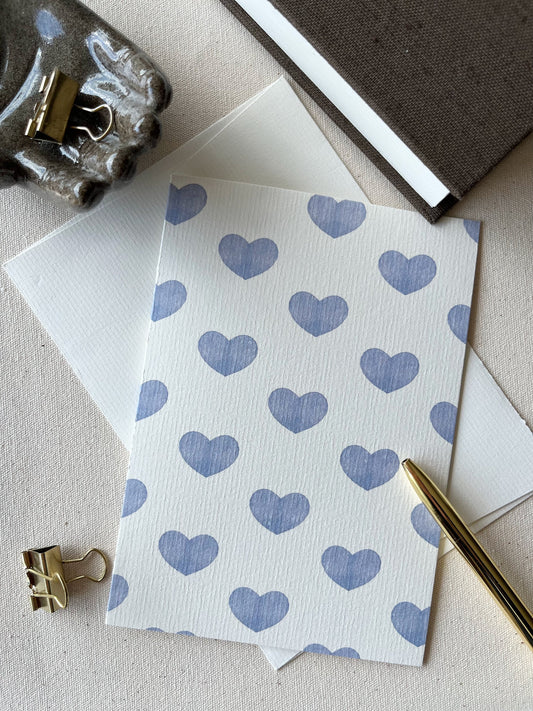 Coeurs Bleu | Greeting Card