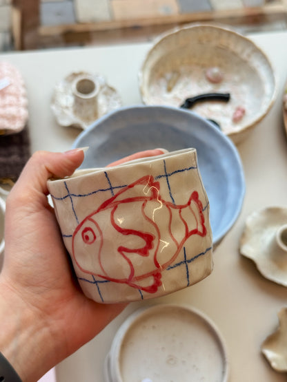 Cup with fish | Without handle