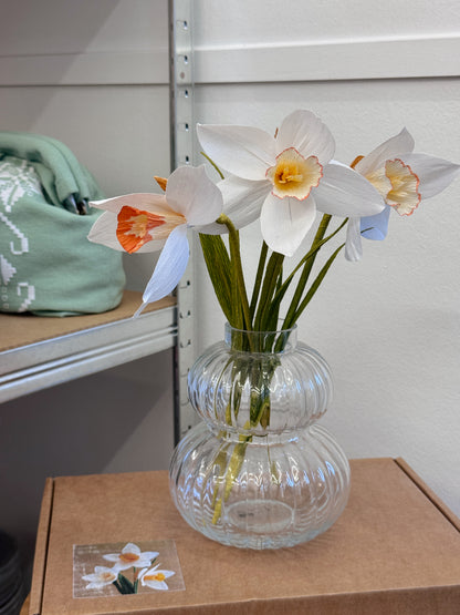 DIY kit, crepe paper flowers (3 pieces)