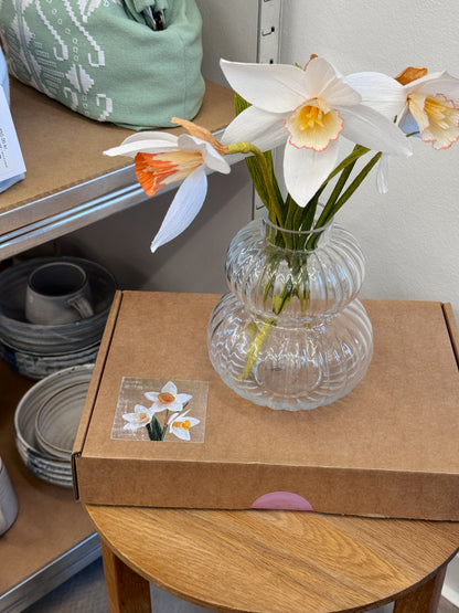 DIY kit, crepe paper flowers (3 pieces)