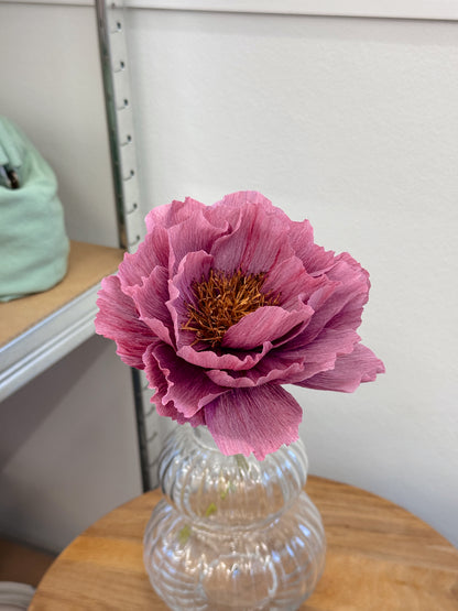DIY kit, crepe paper flowers (3 pieces)