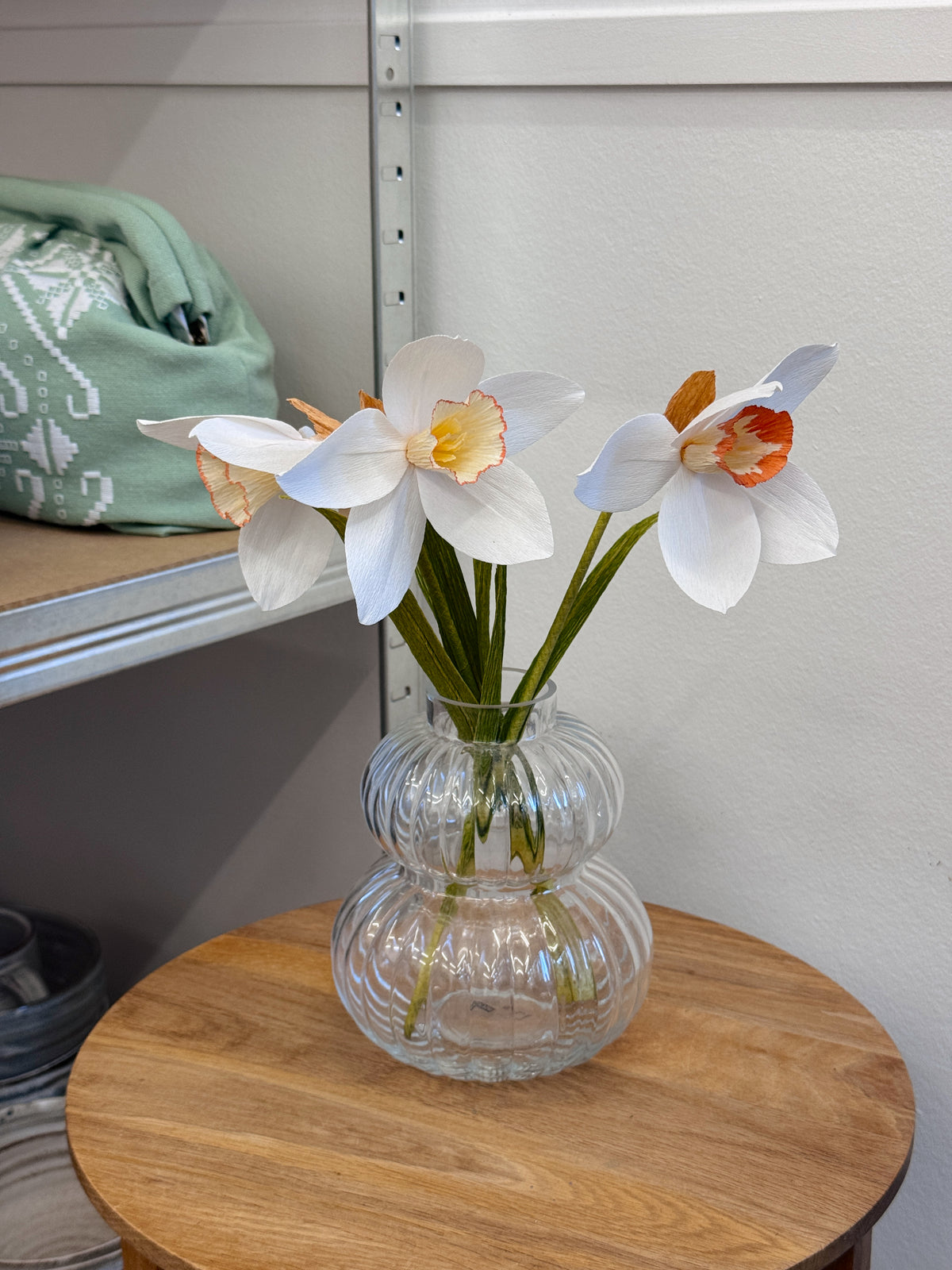 DIY kit, crepe paper flowers (3 pieces)