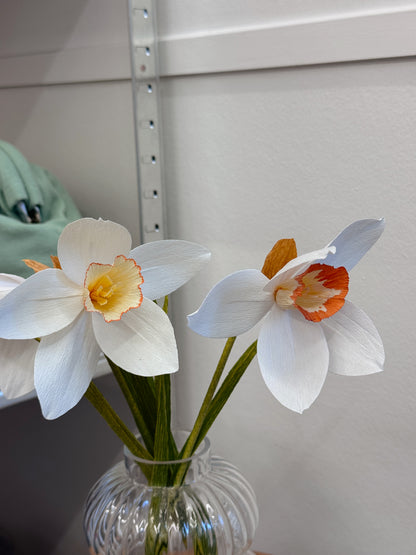 DIY kit, crepe paper flowers (3 pieces)