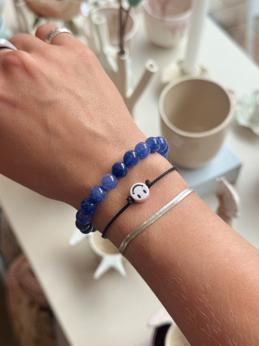 Armbånd m. natursten | Blå