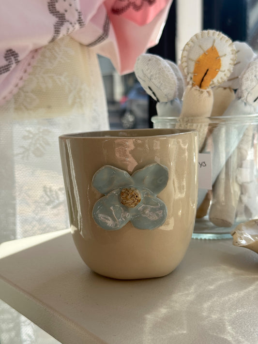 Blomsterkop u. hank | Lyseblå no. 3