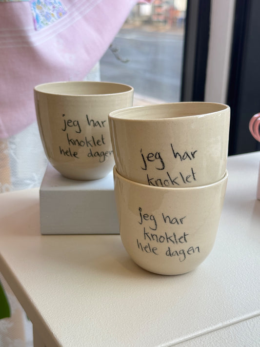 Kop "Jeg har knoklet hele dagen"