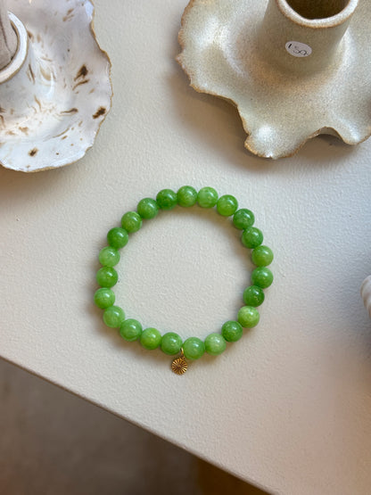 Armbånd m. natursten | Grøn