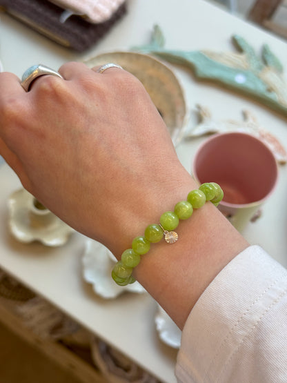 Armbånd m. natursten | Lime