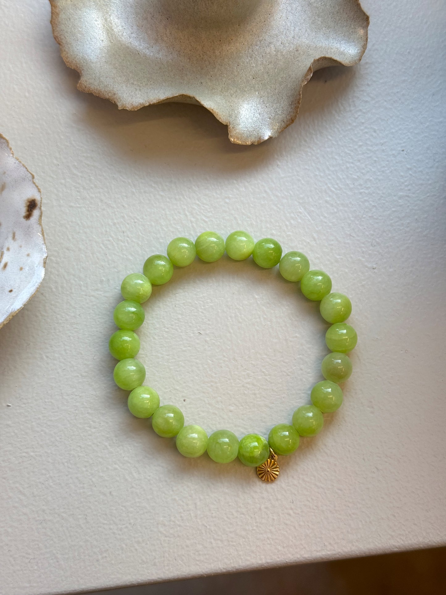 Armbånd m. natursten | Lime