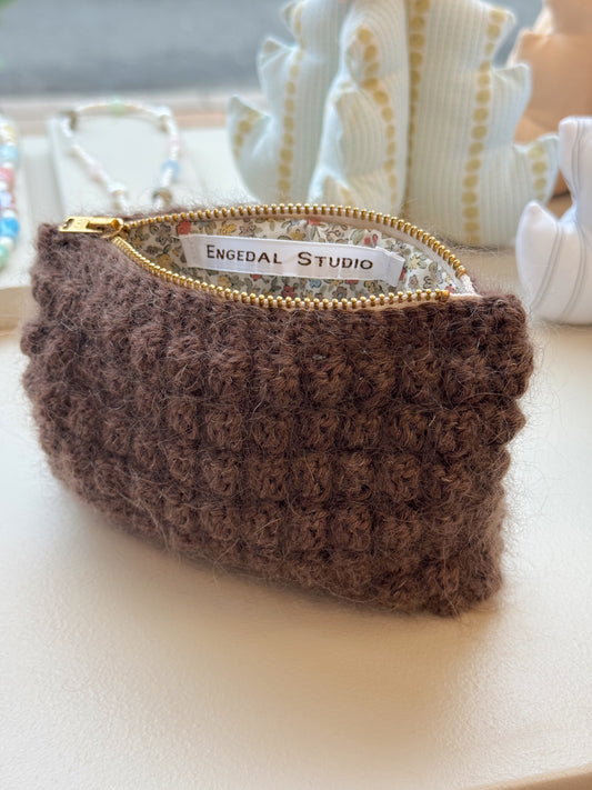 Bubble Clutch, lille | Brun