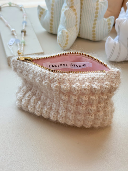 Bubble Clutch, lille | Offwhite