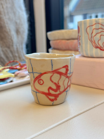 Espressokopper med fisk