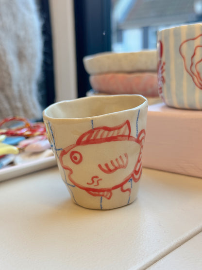 Espressokopper med fisk