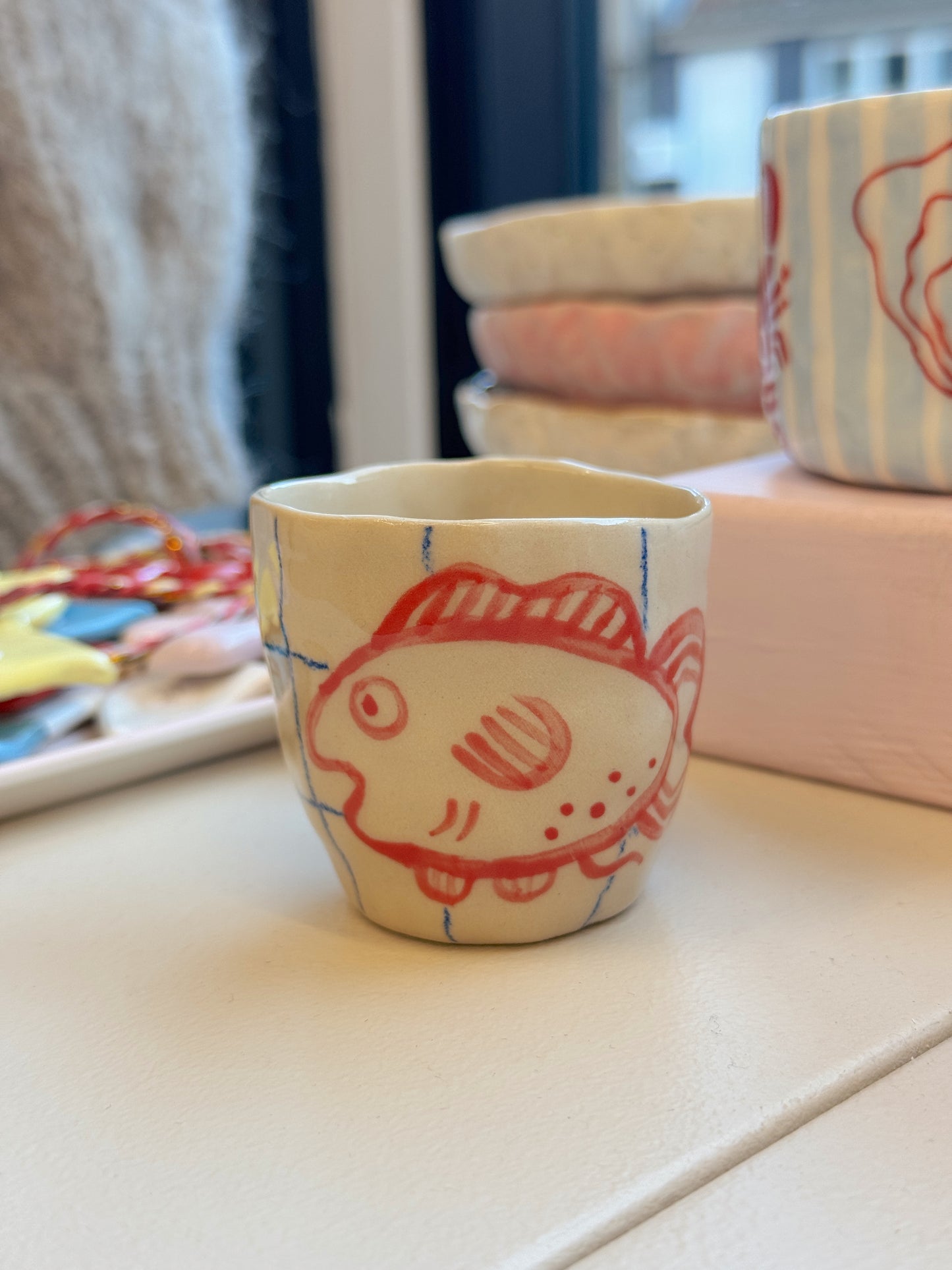 Espressokopper med fisk