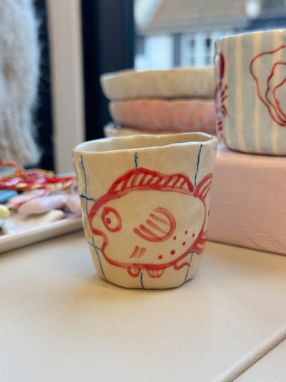 Espressokopper med fisk