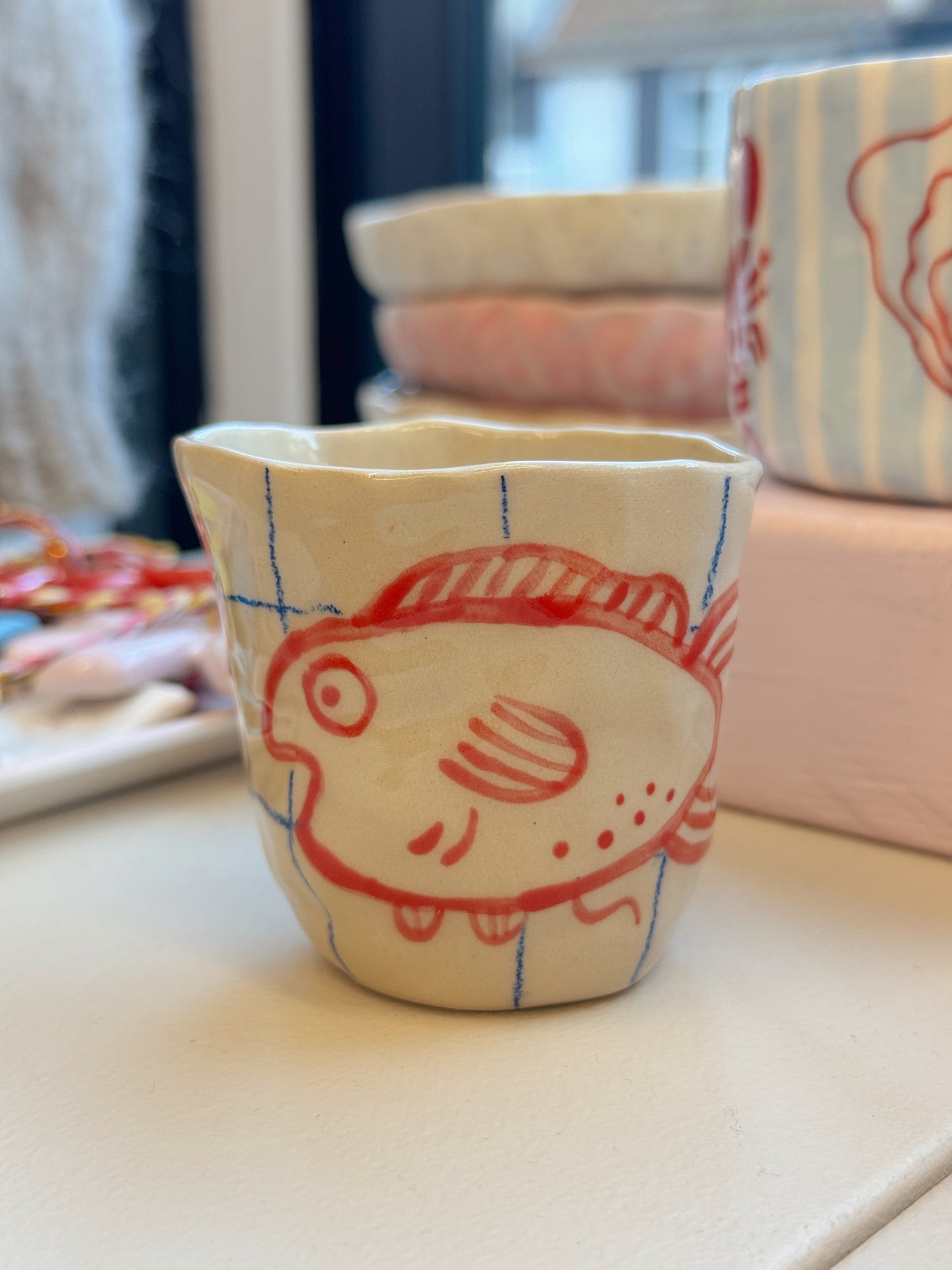 Espressokopper med fisk