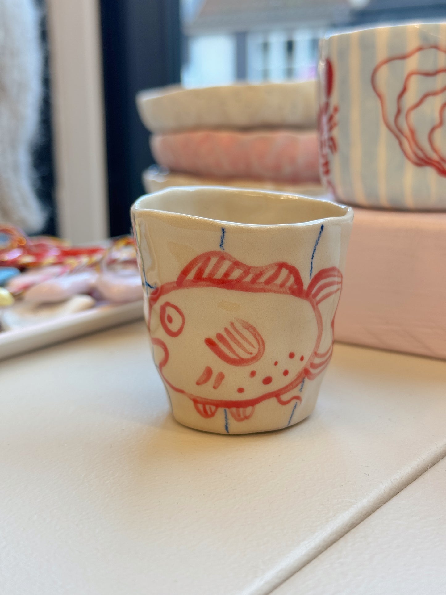 Espressokopper med fisk