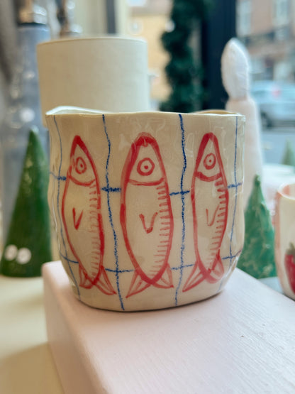 Kop med fisk | Uden hank