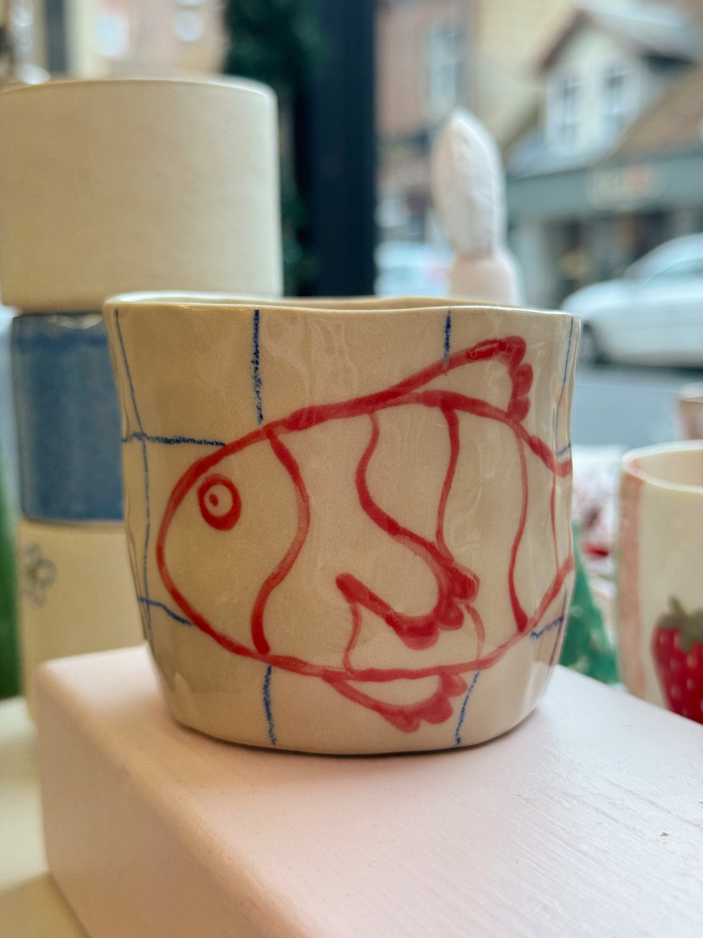 Kop med fisk | Uden hank