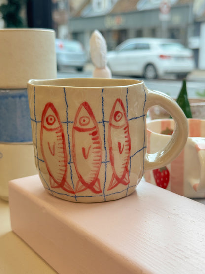 Kop med fisk | Med hank