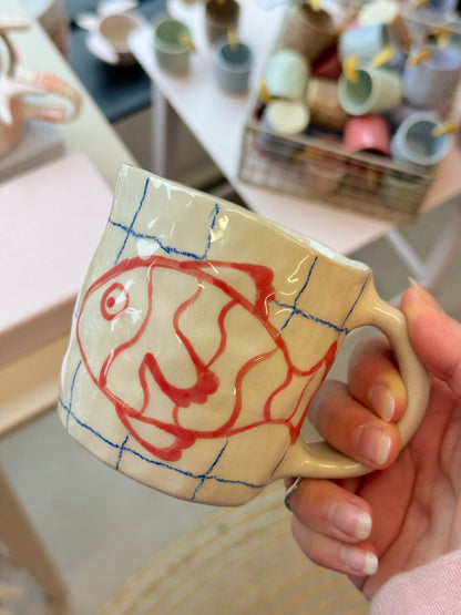 Kop med fisk | Med hank