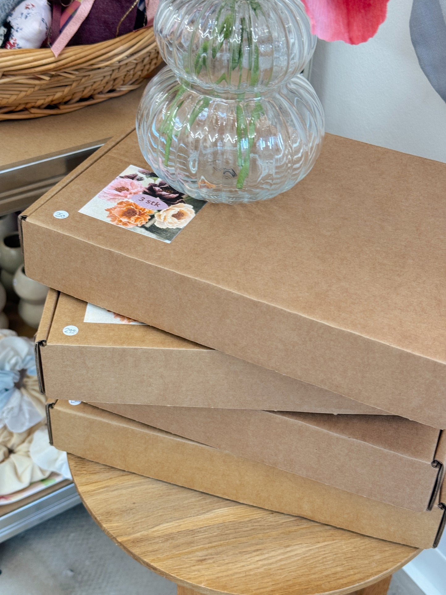 DIY-kit, blomster i crepepapir (5 stk)