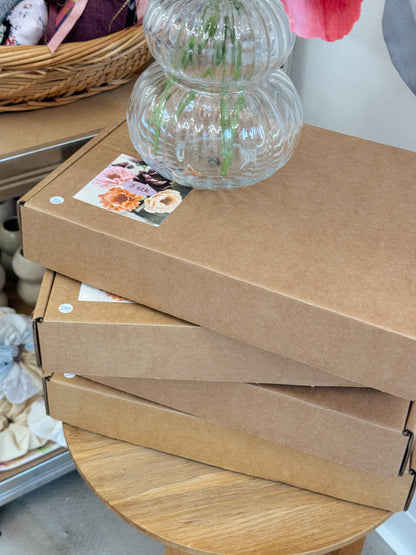 DIY-kit, blomster i crepepapir (5 stk)