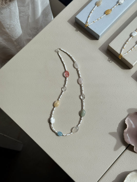 Halskæde White/Stone | No. 3
