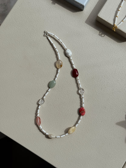 Halskæde White/Stone | No. 4