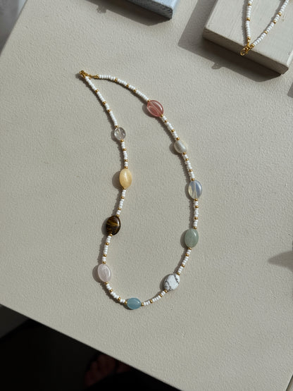 Halskæde White/Stone | No. 6